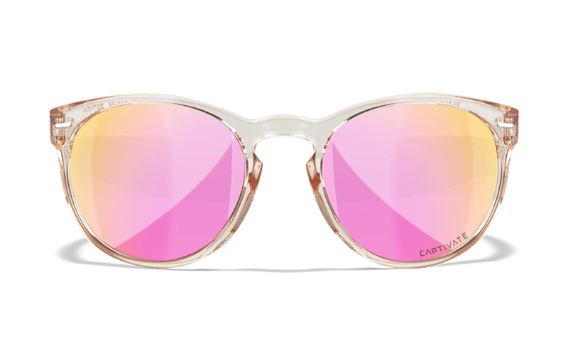 WILEY X COVERT CAPTIVATE™ POLARIZED ROSE GOLD MIRROR - GLOSS CRYSTAL BLUSH FRAME