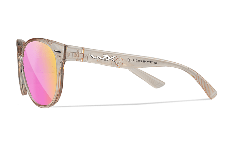 WILEY X COVERT CAPTIVATE™ POLARIZED ROSE GOLD MIRROR - GLOSS CRYSTAL BLUSH FRAME