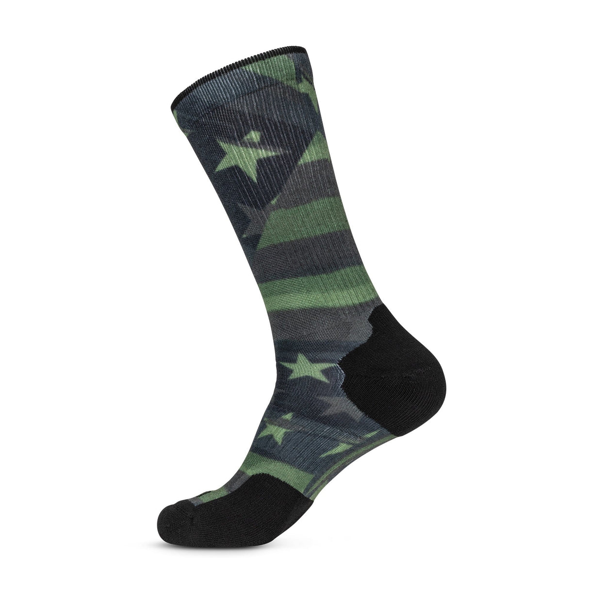 SOCK & AWE PATRIOTIC FOLDS GREEN
