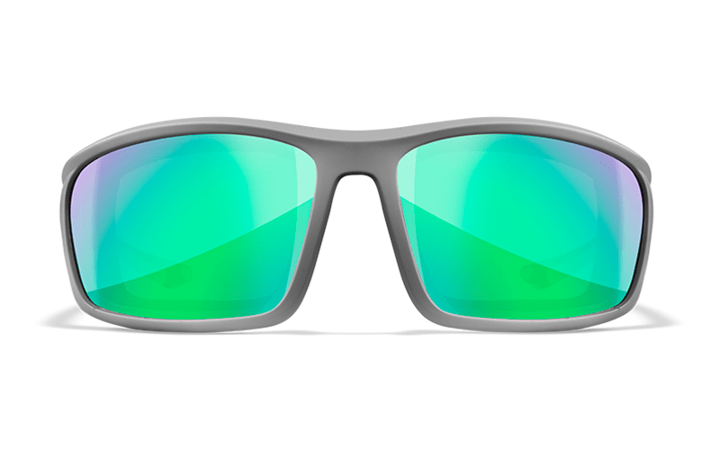 WILEY X GRID CAPTIVATE™ POLARIZED GREEN MIRROR - MATTE COOL GREY FRAME