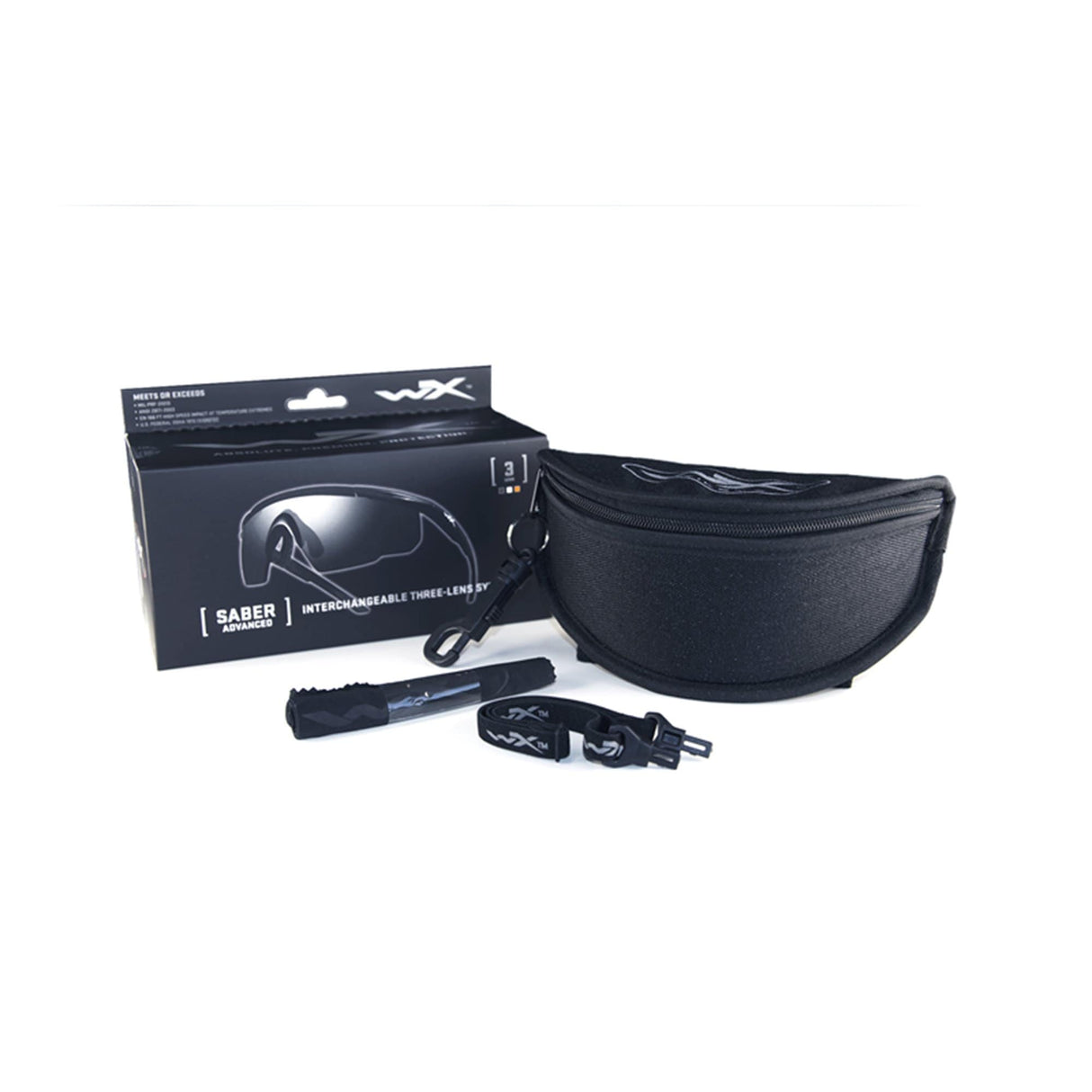 WILEY X SABER ADV Smoke/Clear/Rust - Tan Frame