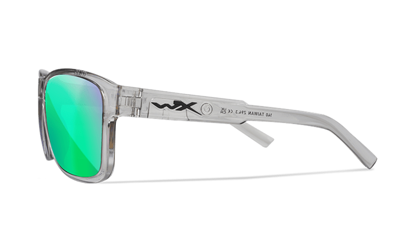 WILEY X TREK CAPTIVATE™ POLARIZED GREEN MIRROR - GLOSS CRYSTAL LIGHT GREY FRAME