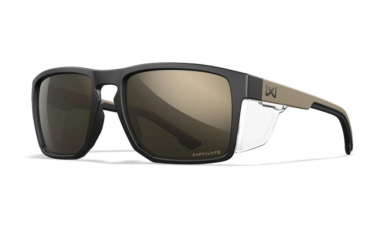 WILEY X FOUNDER CAPTIVATE™ TUNGSTEN MIRROR - MATTE BLACK/TAN FRAME